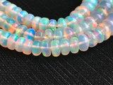 3 mm-5 mm Ethiopian Opal Plain Rondelle, Welo Opal, Ethiopian Opal Smooth