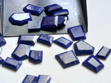 9-15mm Lapis Lazuli Fancy Cut Slices, Lapis Faceted Flat Back Cabochons