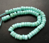 5.5mm Blue Opal Bead, Natural Blue Opal Plain Smooth Tyre Bead, Blue Opal Spacer