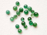 2-3mm Emerald Plain Round Cabochons, 10 Pcs Loose Emerald Green Gemstones