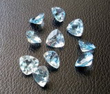 9mm Blue Topaz Trillion Cut Stone, Natural Blue Topaz Full Trillion Cut Stone