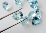 9mm Blue Topaz Trillion Cut Stone, Natural Blue Topaz Full Trillion Cut Stone