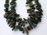 8-13 mm Raw Green Tourmaline Stones, Green Tourmaline Rough Beads, 13 Inch Green