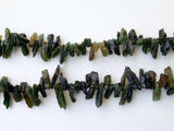 8-13 mm Raw Green Tourmaline Stones, Green Tourmaline Rough Beads, 13 Inch Green