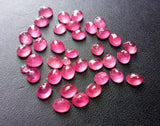 3x4mm-4x5mm Ruby Oval Cut Stones, Loose Glass Filled Faceted Ruby Oval