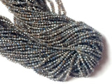 2-2.5mm Labradorite Coated Faceted Rondelle Beads, Blue Fire Faceted Gems, Tiny