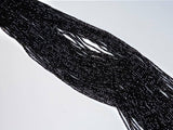 2-2.5mm Black Tourmaline Faceted Rondelle Beads, Natural Black Tourmaline Beads