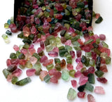 3-5 mm Multi Tourmaline Raw Stones Natural Loos Rough Sticks For Jewelry