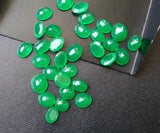 4x6mm - 6x8mm Green Onyx Oval Cut Stone, Green Onyx Faceted Oval Stone