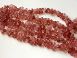 7x10 mm Strawberry Quartz Faceted Tear Drops, Natural Strawberry Quartz Beads