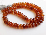 7.5-9mm Citrine Plain Rondelle Beads, Sparkling Honey Orange Huge Citrine Plain