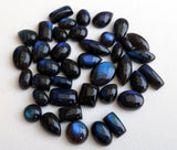 7-15mm Rare Black Labradorite Plain Cabochons, Natural Peacock Flat Back