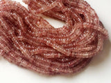 5.5 mm Strawberry Quartz Plain Spacer Beads, Natural Strawberry Quartz Wheel