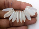 16-18mm Drilled White Chalcedony Rose Cut Cabochon, White Chalcedony Faceted