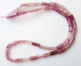 6-9mm Rare Pink Tourmaline Faceted Pipe Bead Natural Pink Tourmaline Fancy Stick