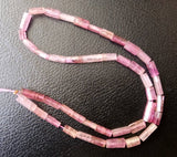 6-9mm Rare Pink Tourmaline Faceted Pipe Bead Natural Pink Tourmaline Fancy Stick