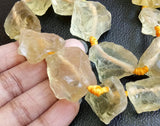 16-23 mm Raw Lemon Quartz Stones, Huge Natural Lemon Loose Rough Gemstone, Lemon