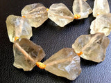 16-23 mm Raw Lemon Quartz Stones, Huge Natural Lemon Loose Rough Gemstone, Lemon