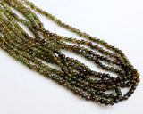 2.5mm Green Shaded Tourmaline Bead, Rare Natural Green Tourmaline Plain Round