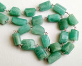 7-12mm Amazonite Rosary Chain Amazonite Facet Step Cut Tumbles Connector Rosary