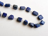 6-13mm Lapis Lazuli Rosary Lapis Lazuli Facet Step Cut Tumbles Connector Chains