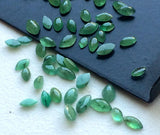 1.5x3-3x5mm Emerald Marquise Cabochons, Natural Emerald Plain Marquise Flat Back