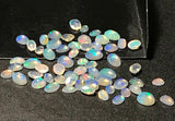 3x4mm-4x6mm Ethiopian Opal Rose Cut Flat Back Cabochons, Natural Fire Rare