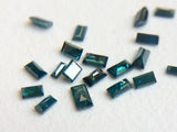 Blue Baguette Diamond, Rare 3.5x2 mm-2x3 mm MELEE Diamond (1Pc-2Pcs)-PDD482