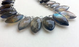 7x12 mm-9x18 mm Labradorite Faceted Marquise Bead, Natural Blue Fire Labradorite