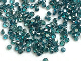 2mm Blue Brilliant Cut Faceted Round Diamond Blue Solitaire (5Pc To 20Pc)