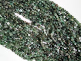 4.5mm Emerald Rough Coin Bead Natural Emerald Plain Rough Coins 13 Inch Emerald