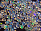 2.5-3mm Ethiopian Opal Round Rose Cut Flat Back Cabochons, Natural Rare