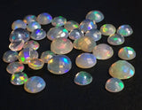 5-7mm Ethiopian Opal Round Rose Cut Flat Back Cabochons, Natural Rare Round