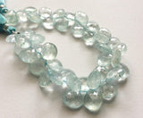 11-12 mm Aquamarine Faceted Heart Beads, Natural Faceted Heart Beads Briolettes