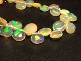 5-7mm Ethiopian Welo Opal Plain Heart Shaped Briolettes, Opal Heart Beads