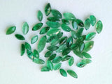 2.5x5mm - 3x6mm Emerald Marquise Cut Stones, Natural Faceted Marquise Shaped