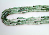 3-4mm Green Tourmaline Plain Round Beads, Natural Shaded Green Tourmaline, 13 In