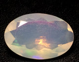 7.3x10.2mm Huge Ethiopian Opal, Oval Faceted Opal, Fancy Cut Stone For Ring, Faceted Cabochon, Fire Opal, Opal For Jewelry, 1.3 ct