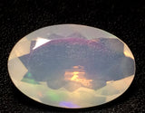 7.3x10mm Huge Ethiopian Opal Oval Cut stone, Natural Faceted Opal, 1.05 Cts
