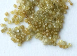 3.5-4mm Yellow Cube Rough Tiny Undrilled Natural Raw Diamond (1Pc To 2Pcs)