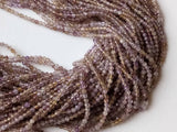 2-2.5mm Ametrine Faceted Rondelle Beads, Natural Ametrine Faceted Beads, 13 Inch