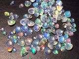 3-6mm Ethiopian Opal Heart Shape Cut Stones, Natural Fire Ethiopian Opal Faceted