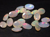 6x7.5mm-7.5x10mm Ethiopian Opal Oval Shape Cut Stone, Fire Rare Ethiopian Opal