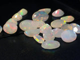 6x7.5mm-7.5x10mm Ethiopian Opal Oval Shape Cut Stone, Fire Rare Ethiopian Opal