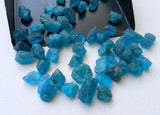 3-5 mm Neon Apatite Raw Stones, Natural Loose Rough Sticks Apatite For Jewelry