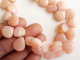 10-14mm Pink Opal Plain Heart Beads, 10-14mm Natural Peruvian Pink Opal Heart