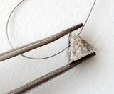 5mm Grey White Raw Triangle Pendant Triangle Drilled  Diamond  For Necklace