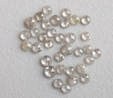 1.5-2mm Light Grey Rare Natural Rose Cut Diamond For Jewelry, Grey Diamond