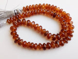 7.5-9mm Citrine Plain Rondelle Beads, Sparkling Honey Orange Huge Citrine Plain