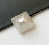 White Kite Shaped Diamond, 0.4 Ct Table Cut Diamond, 4.5x5.3mm Faceted-PPD11